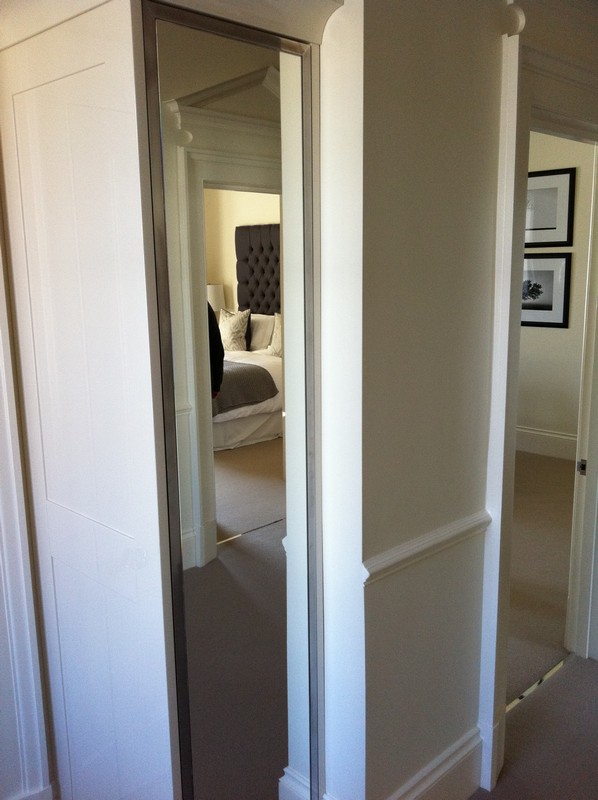 Full-length wardrobe mirror fitted in Bermondsey home